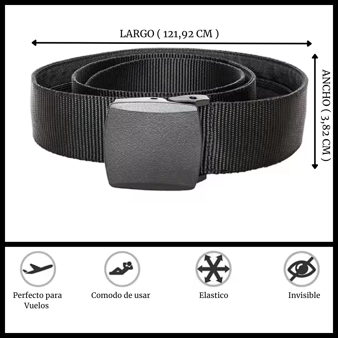 Cinturón Con Bolsillo Secreto